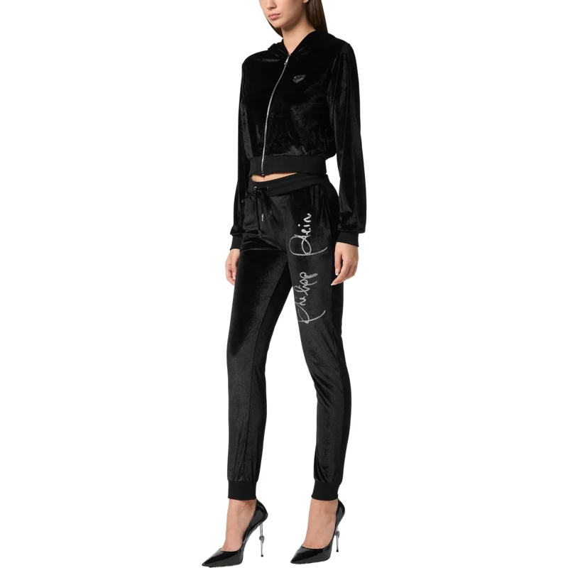 Philipp Plein Jogginghose Jogginghose Signature Mit Schmucksteinen schwarz(Image 4)