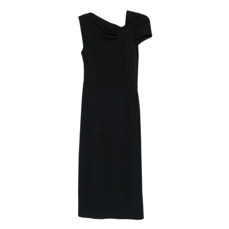 Givenchy Midi-jurk Knee-Length Black Silk And Nylon Dress Black