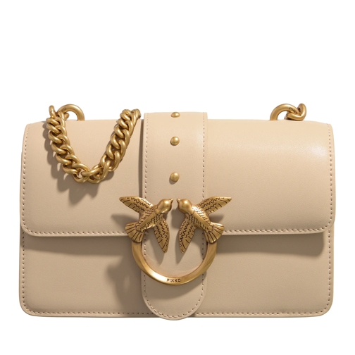 PINKO Love One Mini Cl Beige Crossbody Bag