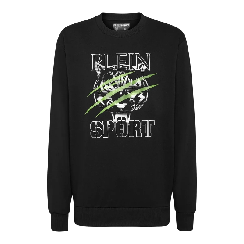 Plein Sport Top Sweatshirt Tiger schwarz