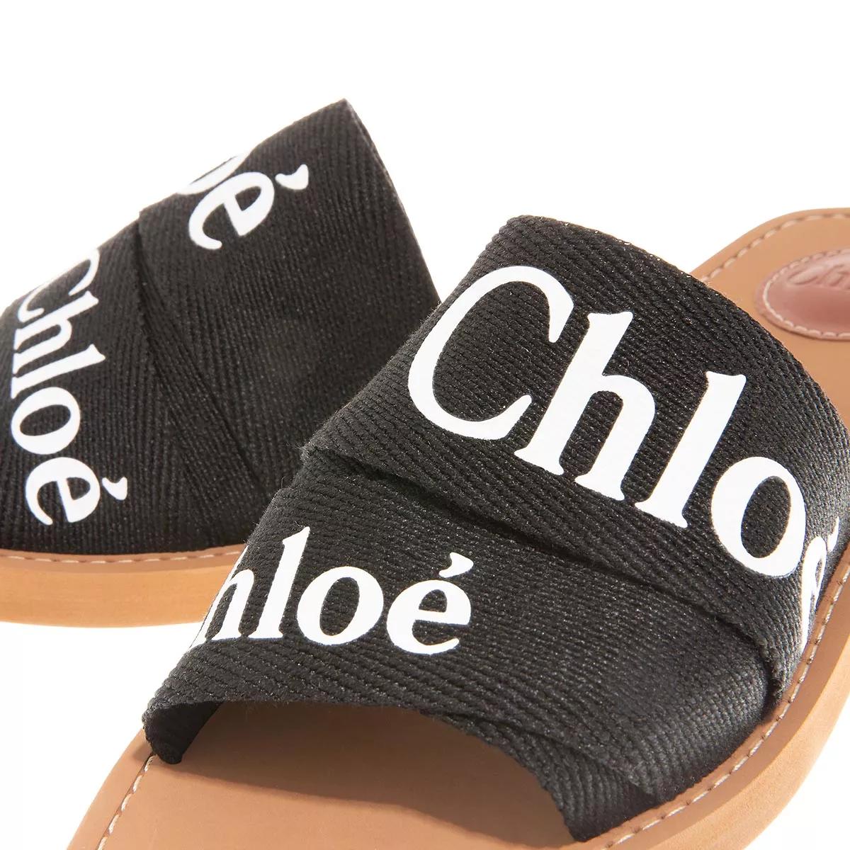 Thumbnail - Chloé Sandalen - Flache Pantolette Woody - Gr. 36 (EU) - in Schwarz - für Damen