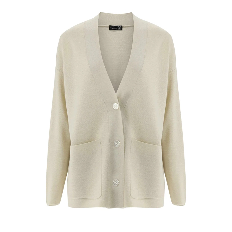 VAN LAACK Strickjacke Jacke Uni beige