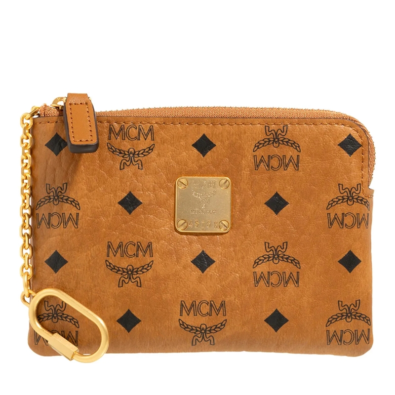 MCM Coin Wallet Aren Card Case Cognac