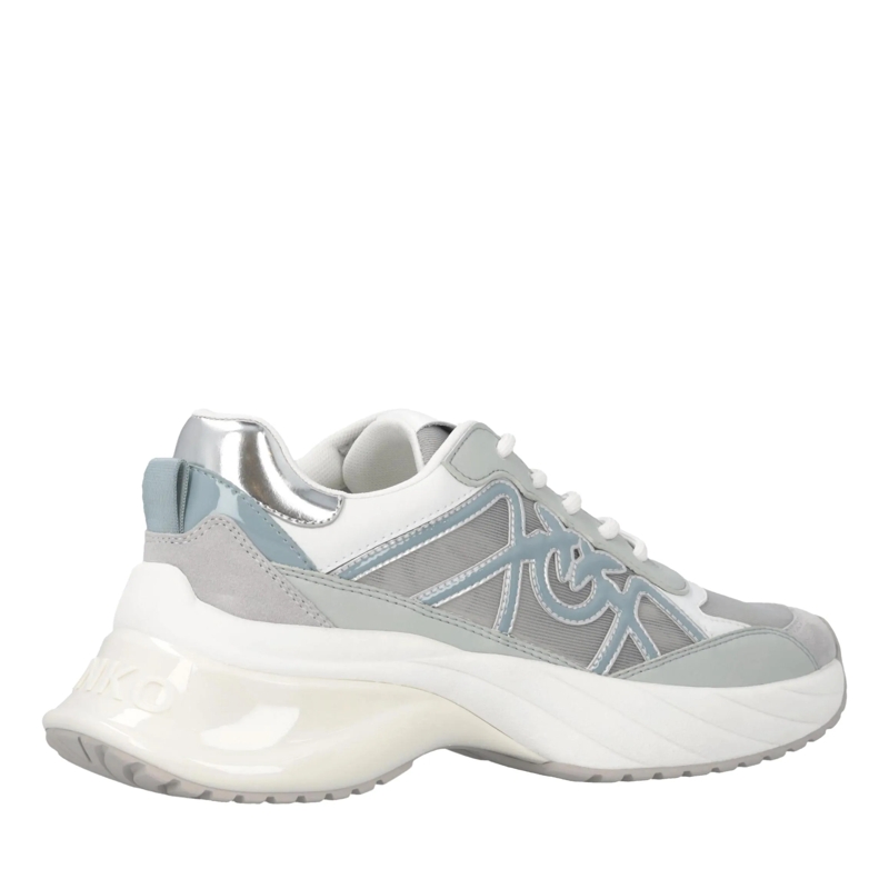 Pinko Low-Top-Sneaker Ariel 33 - Sneaker Calf Leather/Net/Cow Suede Whit White/Sage(Image 3)