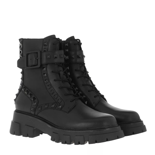 Ash Mustang Boots Leather Black Ankle Boot