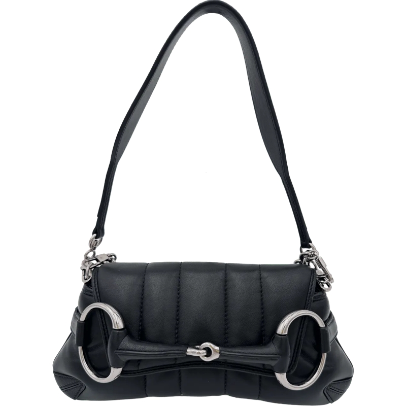 Gucci Sac à bandoulière Gucci Horsebit Monogram - Beige schwarz