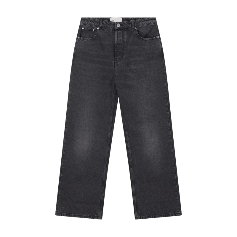 AMI Paris Jeans Large-Fit Jeans schwarz