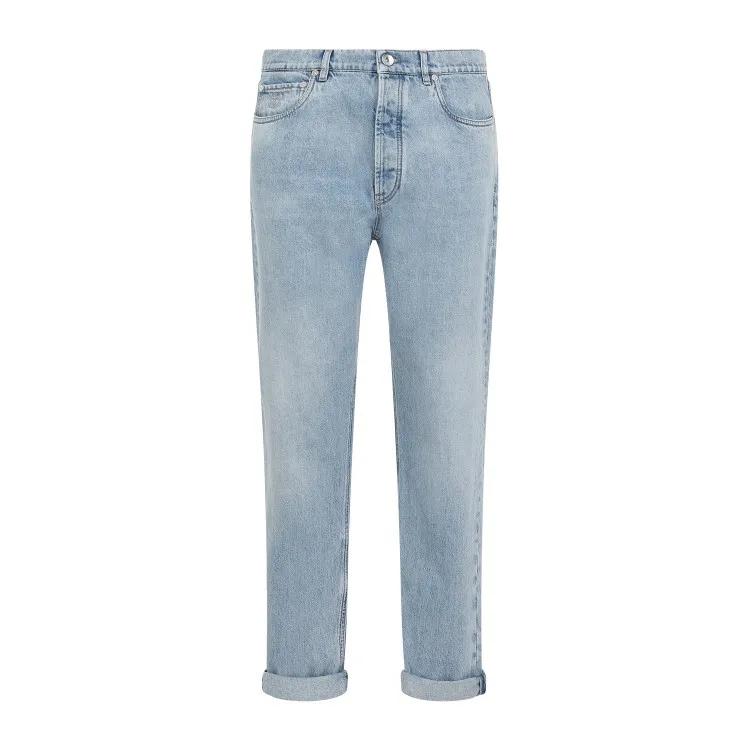 Brunello Cucinelli - Light Denim Blue Cotton Jeans - Größe 54 - blau