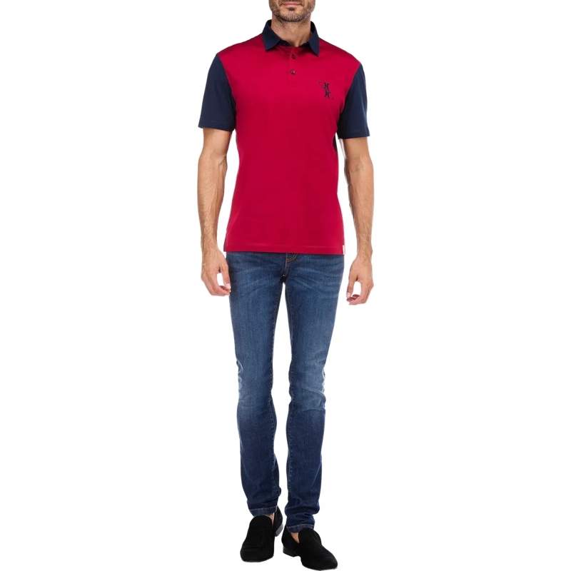 BILLIONAIRE Top Poloshirt Double B rot(Image 3)