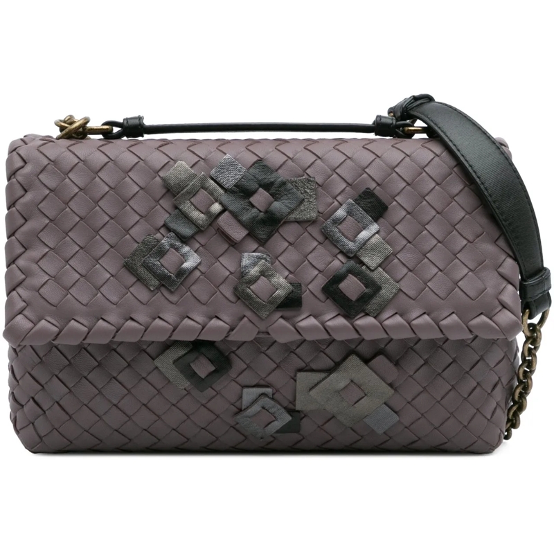 Bottega Veneta Sac à bandoulière Small Nappa Intrecciato Embroidered Olimpia Should lila