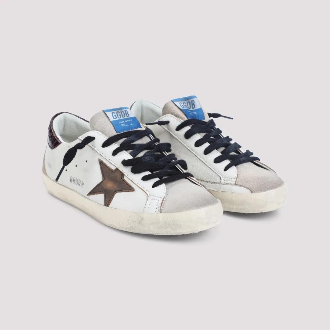 Thumbnail - Golden Goose Low-Top Sneaker - Distressed White Leather Sneakers - Gr. 44 (EU) - in Braun - für Damen