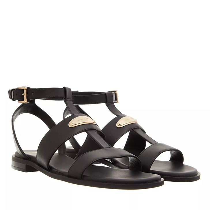 Michael kors black flat sandals cheap