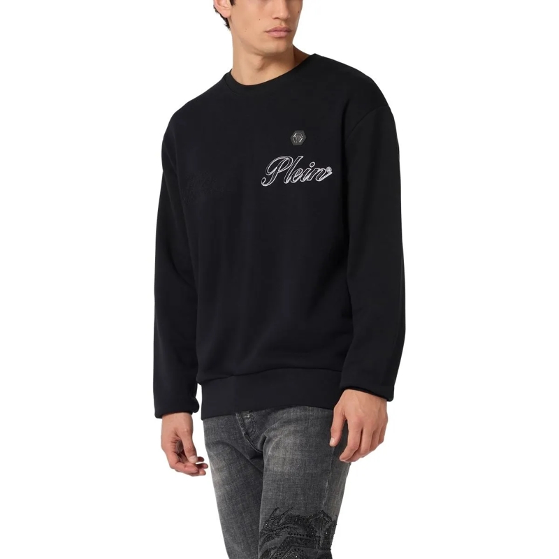 Philipp Plein T-Shirt Round Neck Sweatshirt Signature schwarz(Image 4)