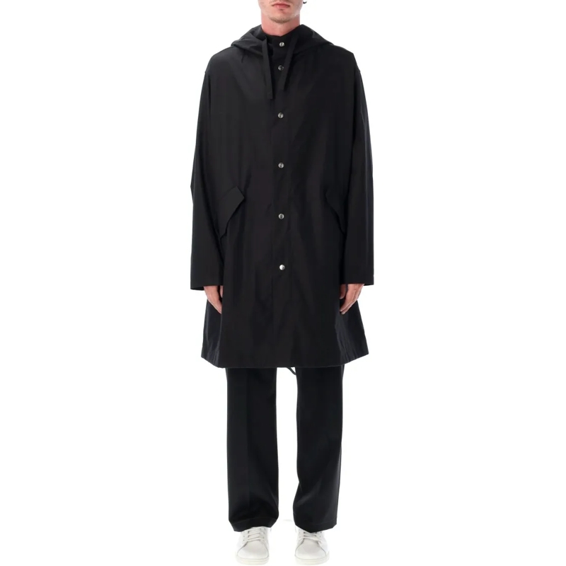 Jil Sander Parka Cotton Logo Parka Black