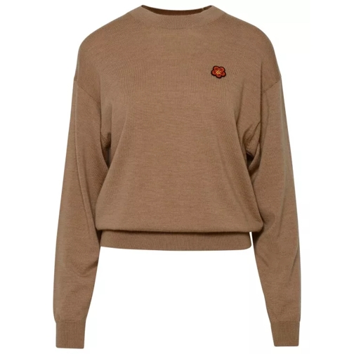 Kenzo Beige Wool Sweater Brown 