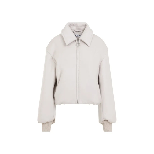 Acne Studios Veste de transition Grey Wool Jacket White