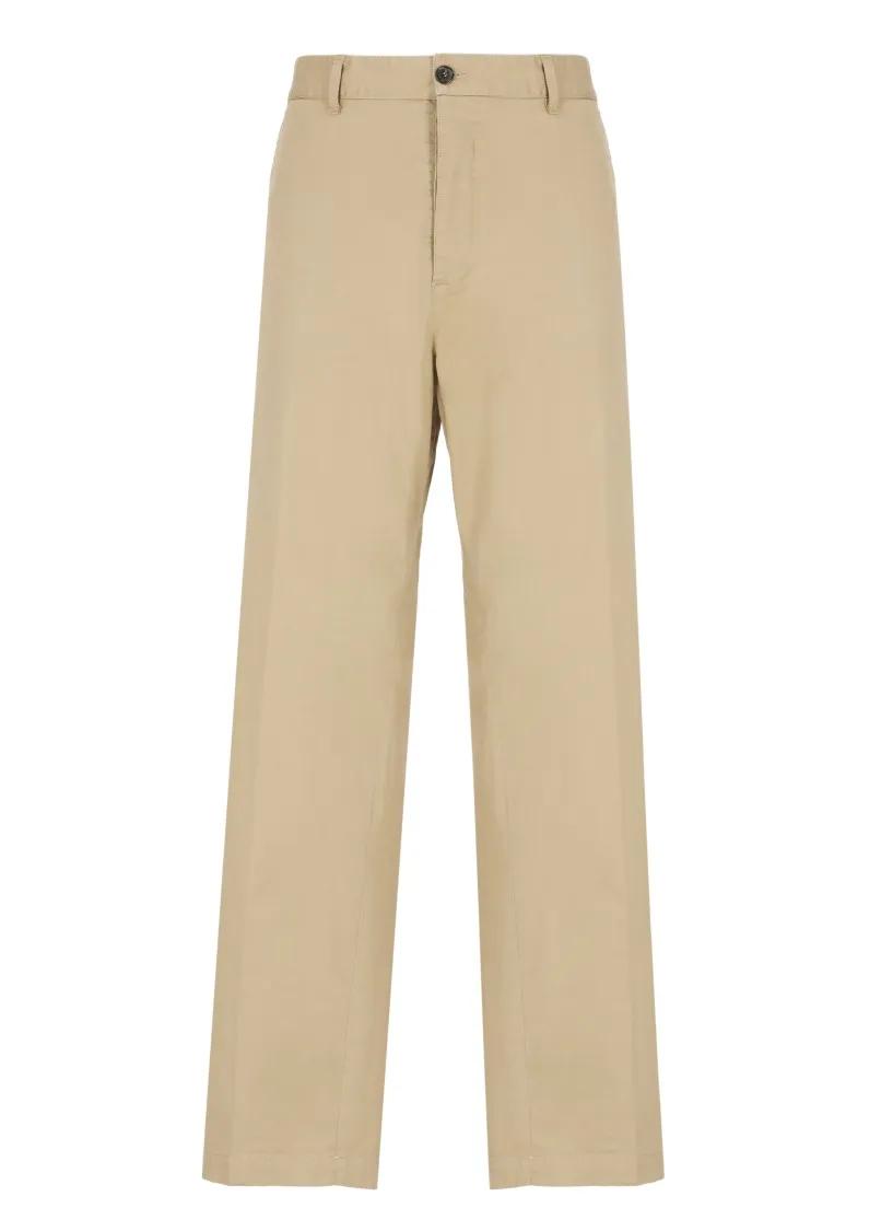 Thumbnail - Dsquared2 - Beige Summer Loose Chino Pants - Größe 48 - beige
