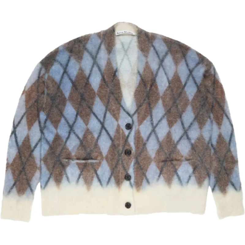 Acne Studios T-Shirt Acne Studios Knitted Cardigan Grey Brown grau