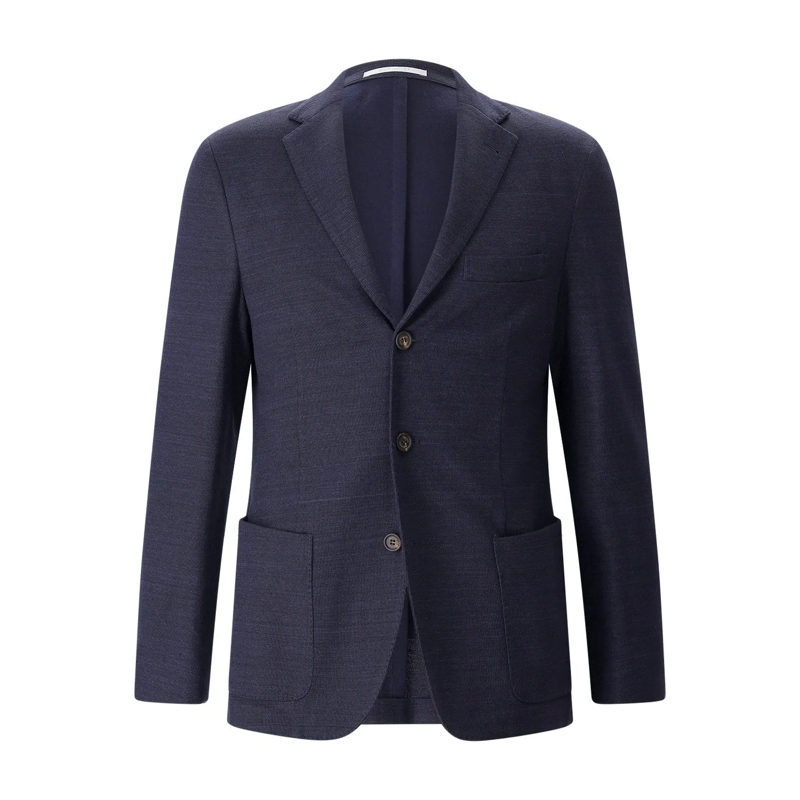 Eleventy Anzugjacke Sakko aus Baumwollmix blau