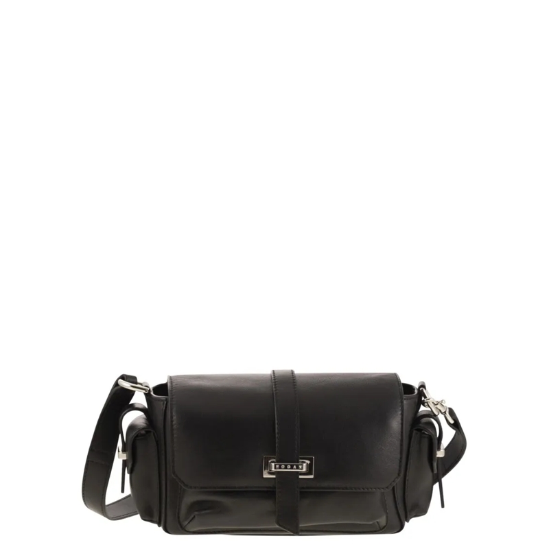 Hogan Schultertasche Small Leather Flap Bag Black