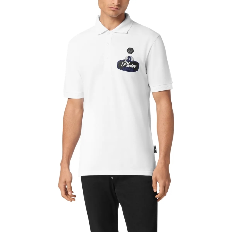 Philipp Plein Top Poloshirt Racing weiss(Image 3)