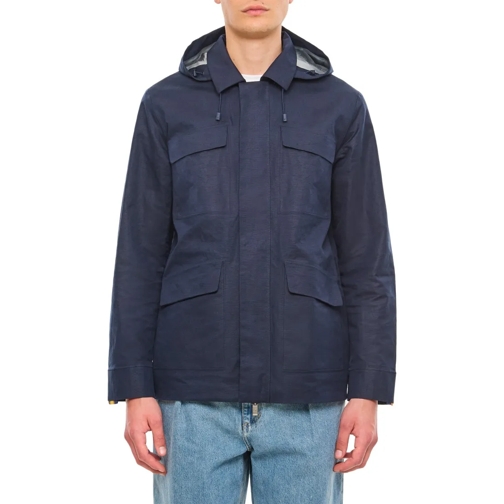 K-Way Übergangsjacke Erhal Linen Blend Jacket Blue