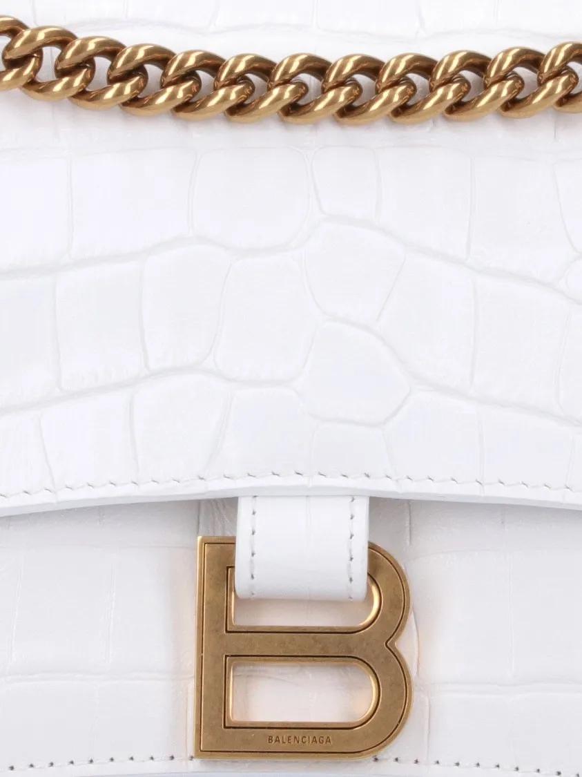 Balenciaga Hobo bags Small 'Crush' Shoulder Bag – White in wit