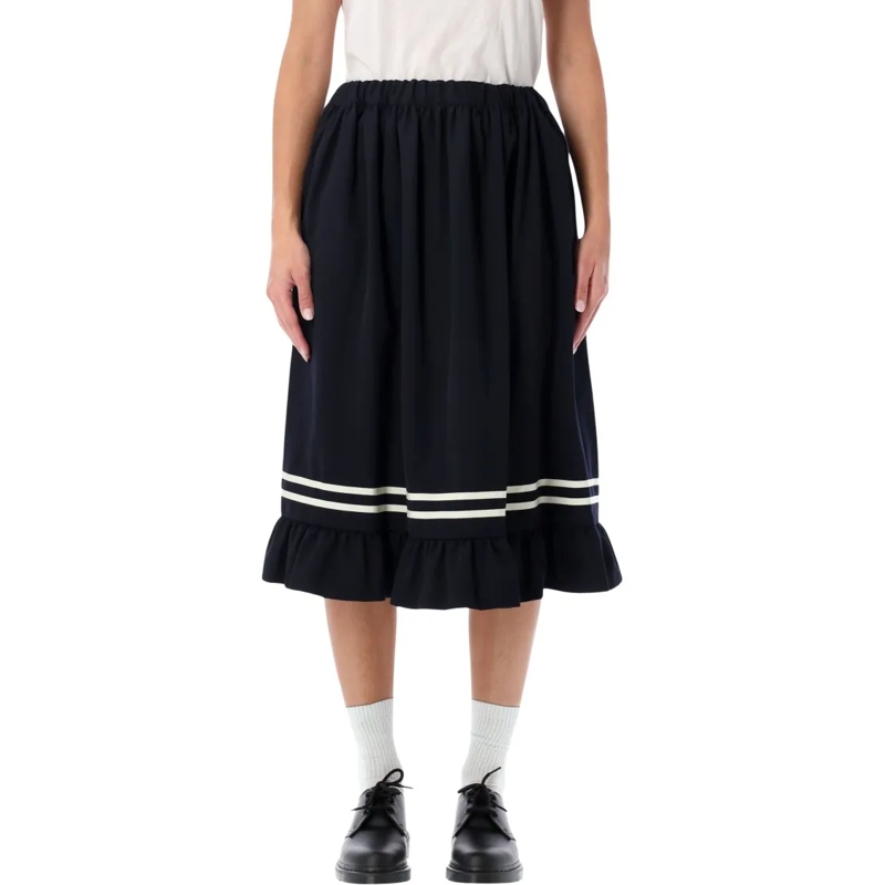 Comme des Garcons Midirok Girl Wool Midi Skirt Black