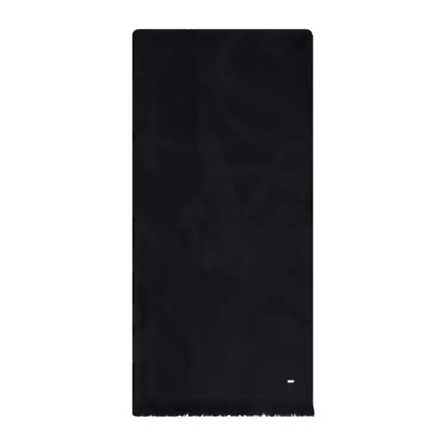 Saint Laurent  Black Wool Ysl Scarf Black