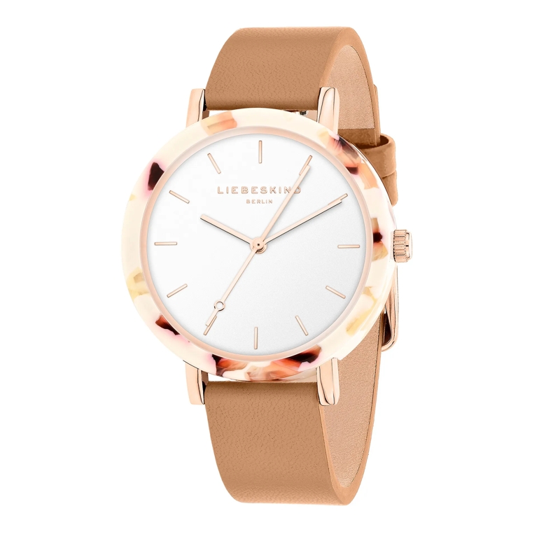 Liebeskind Berlin Quarzuhr Edelstahl Acetat Chic braun(Image 3)