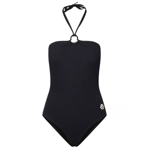 Moncler One-Piece Swimsuit In Black Polyamide Mix Black 