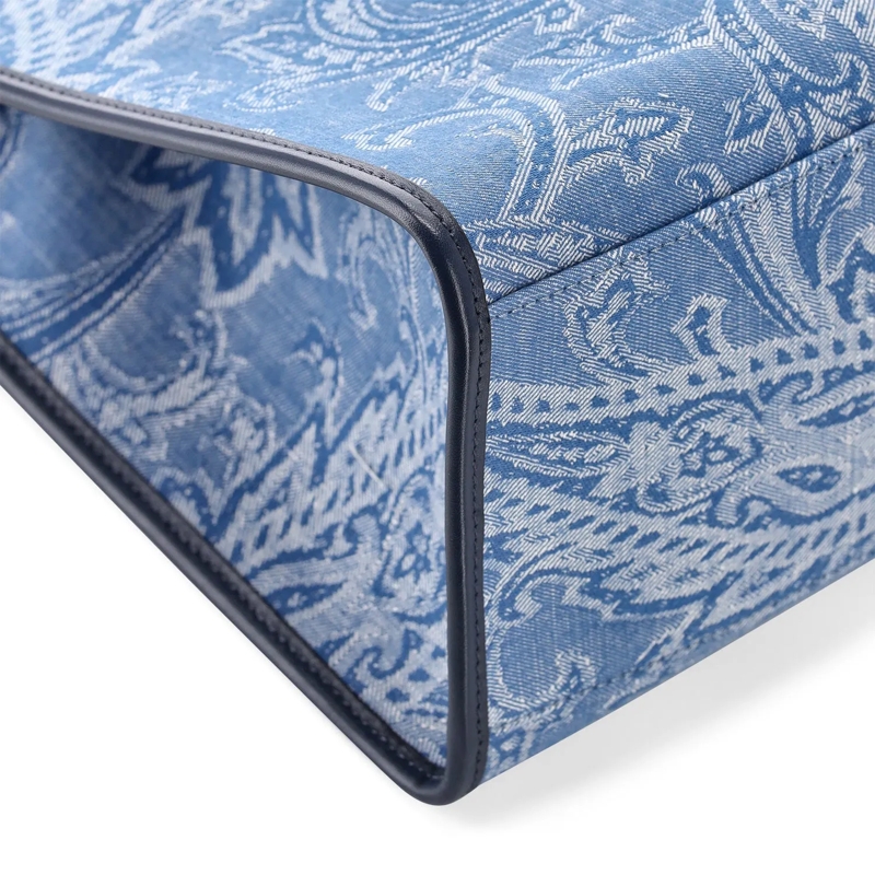 Etro Crossbodytas Shopper Eyes mit Jacquardmuster blau(Image 4)