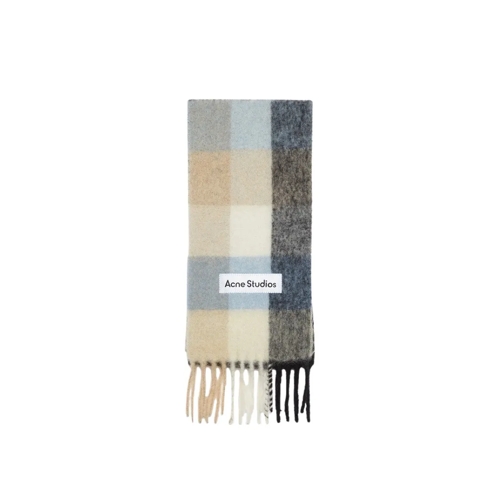 Acne Studios Leichter Schal Mohair Checked Scarf Multicolor