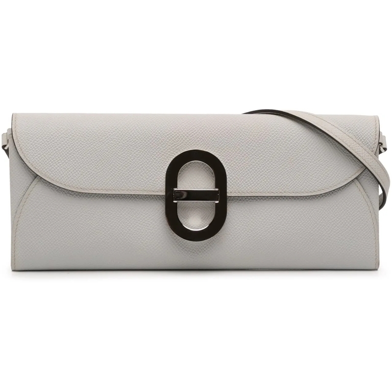 Hermès Schultertasche Epsom Maillon To Go Wallet grau