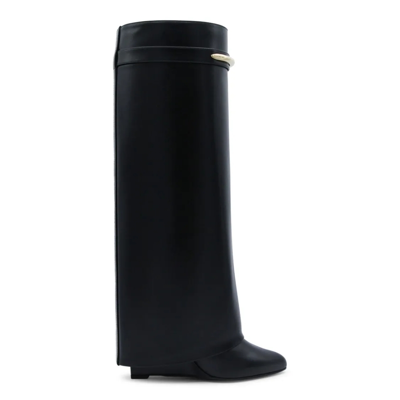 Givenchy Stiefel Black Knee-High Leather Boots Black