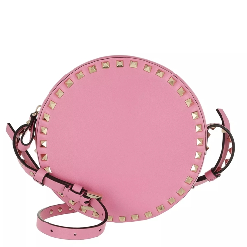 Valentino Garavani Rockstud Round Shoulder Bag Dawn Pink Rund väska
