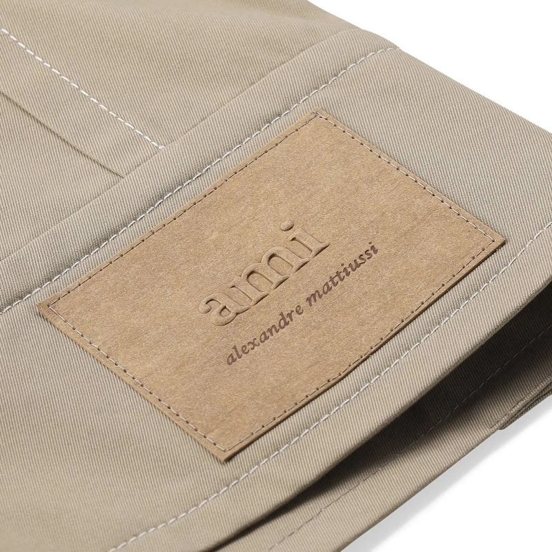 AMI Paris Übergangsjacke Kurze Jacke aus Baumwollmix braun(Image 6)