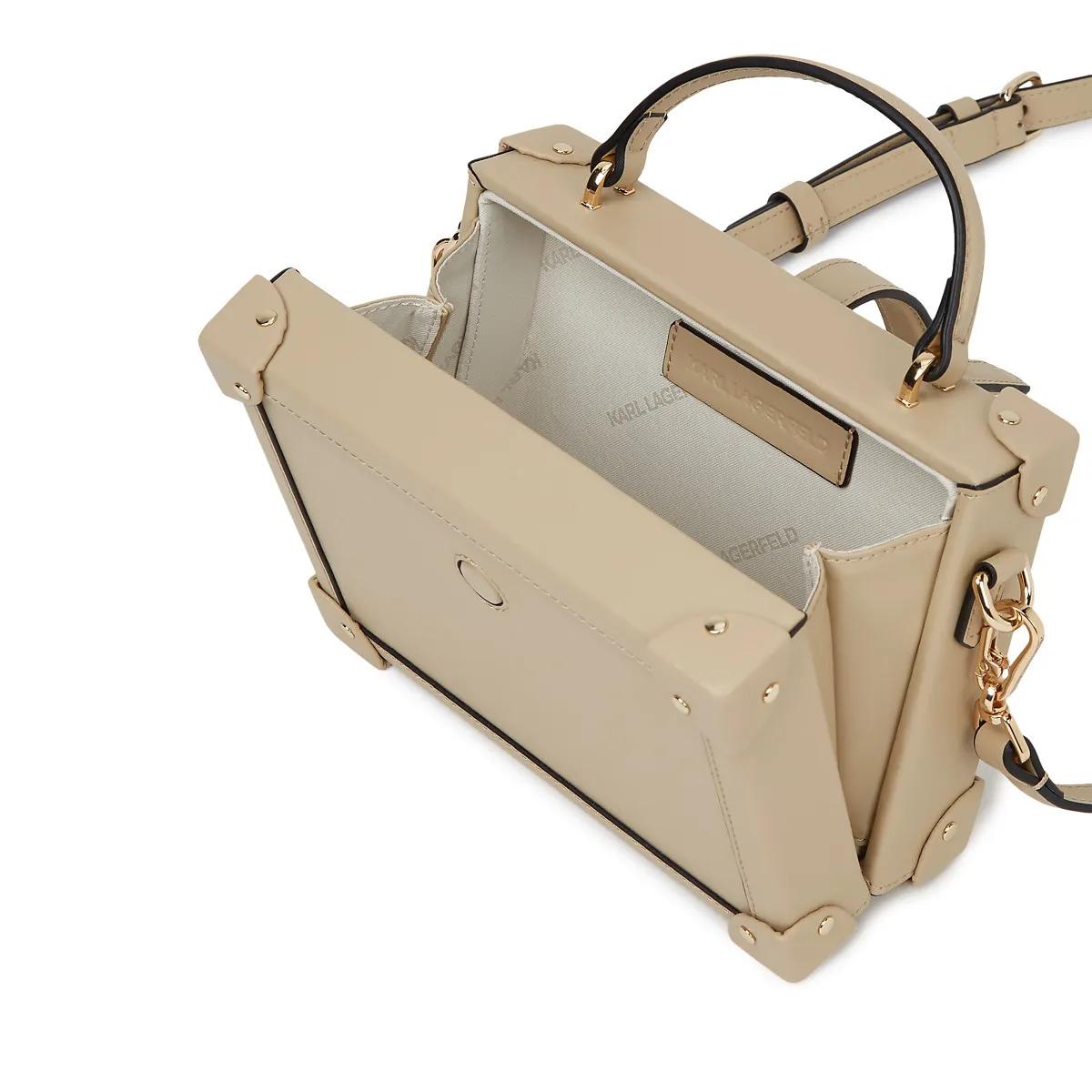Thumbnail - Karl Lagerfeld Crossbody Bags - K/Autograph Trunk Bag mit Vorhängeschloss Umhänget - Gr. unisize - in Beige - für Damen