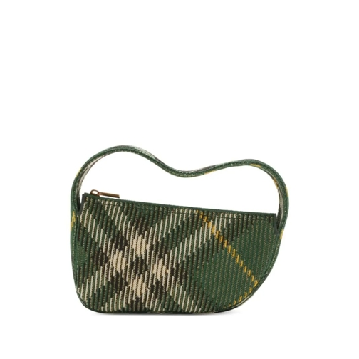 Burberry Crossbody Bag Green Knitted Check Bag Green