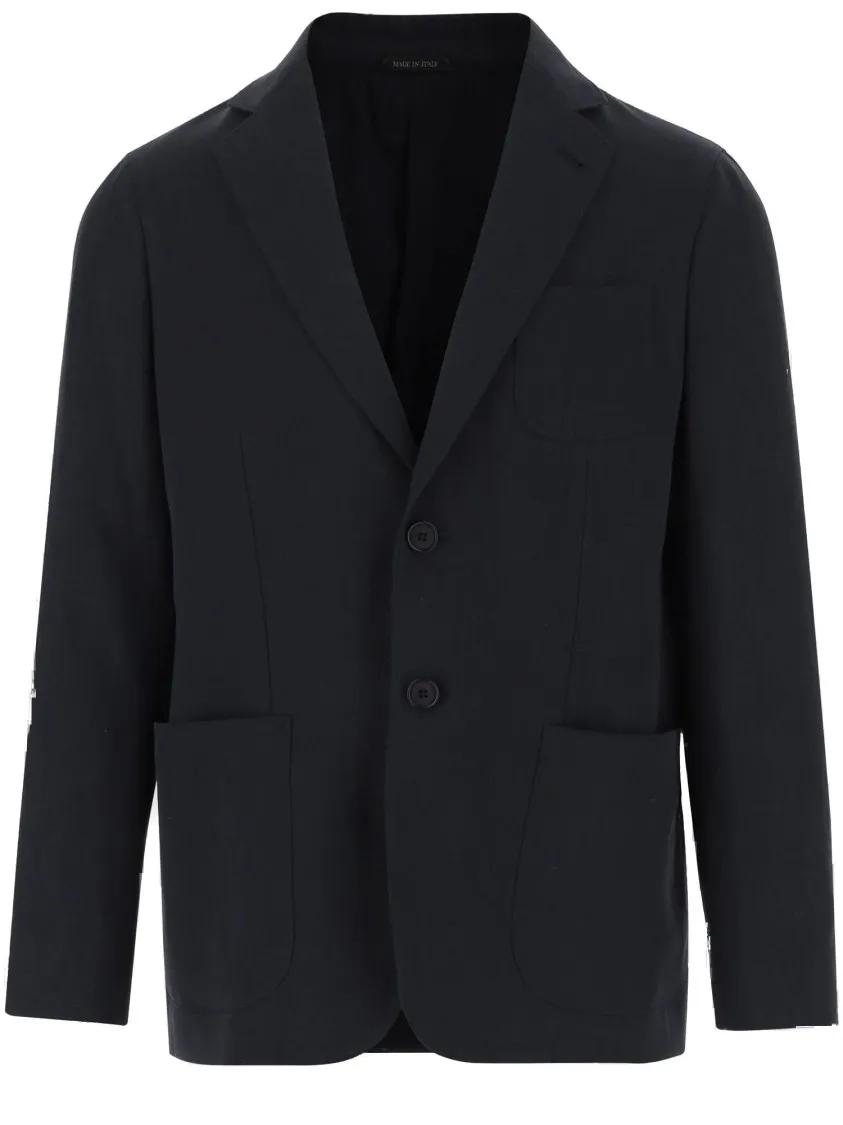 Thumbnail - Giorgio Armani - Single-Breasted Linen Blazer - Größe 52 - grau