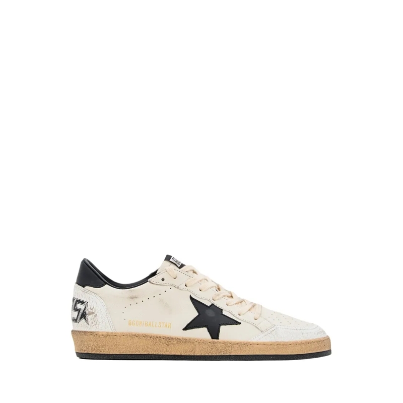 Golden Goose Lage-top sneaker Ballstar Nappa Upper Leather Star And Heel Crack T White(Image 2)