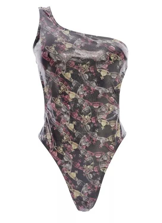 Vivienne Westwood - Monokini With Print - Größe M - black