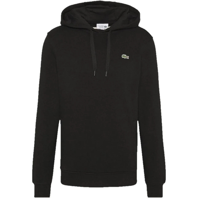 Lacoste Sweatshirt embroidered logo hoodie schwarz