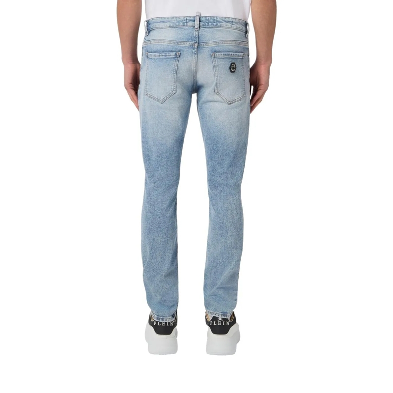 Philipp Plein Jeans mit geradem Bein Super Straight Cut Jeans Basic hellblau(Image 3)