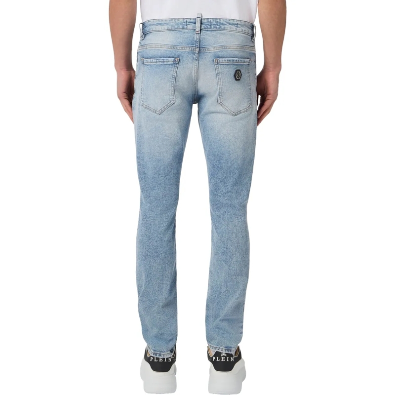 Philipp Plein Jeans mit geradem Bein Super Straight Cut Jeans Basic hellblau(Image 2)