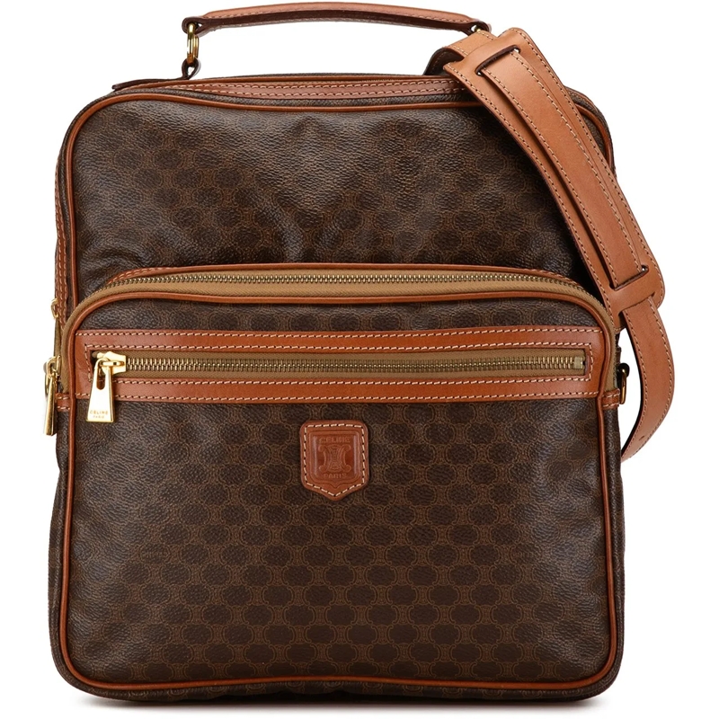 Celine Schultertasche Macadam Satchel braun