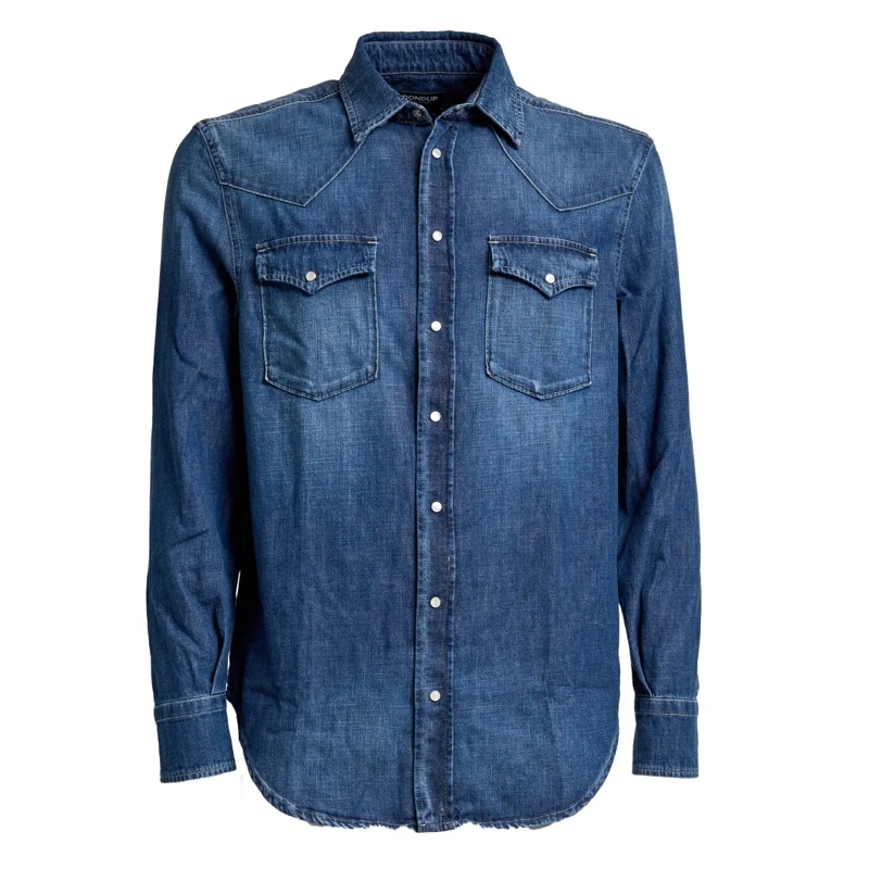 Dondup Hemd Shirts Blue Denim blau