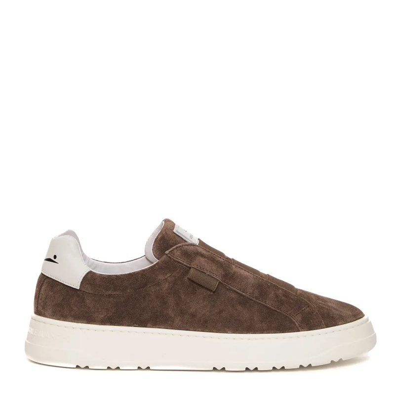 Voile Blanche Low-Top-Sneaker Soft Suede Slip-On Sneakers Brown