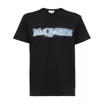 black mcqueen t shirt