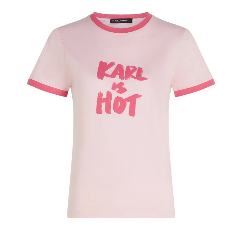 Karl Lagerfeld T-Shirt KARL IS HOT T-SHIRT pink